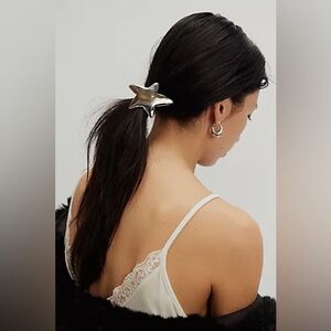 Free People Written in the Stars Gold Hair Tie Star Ponytail Hair Accessory